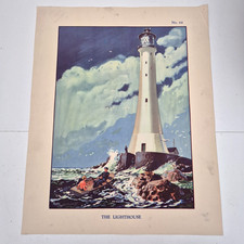 Vintage Poster Macmillan School The Lighthouse