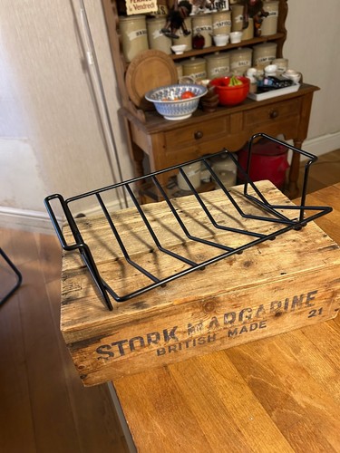 Vintage black painted metal - painted,