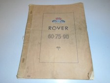 ROVER P4  60, 75 & 90 OWNER'S INSTRUCTION MANUAL  No. 4038 (Nov 1954)