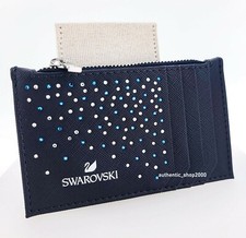 New SWAROVSKI Brand Wallet Credit Card Holder w/ Pocket Zipper Coin in Gift Box