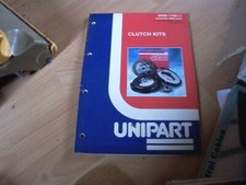 Unipart clutch kit catalogue  with cross reference cars 1970 -2002
