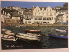 Ship & Castle Hotel, The Quay, St Mawes, Cornwall on an unused 1980’s Postcard