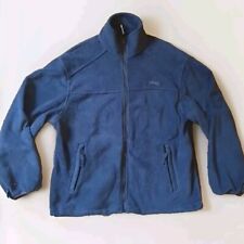 Schott N.Y.C Navy Cotton Nylon Full Zip Fleece Large