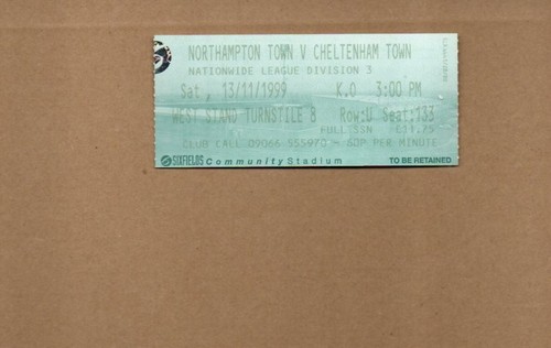 Used ticket northampton - -,