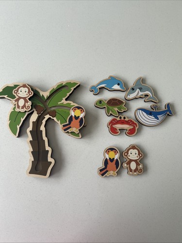 Wooden tree with moveable - with, 2