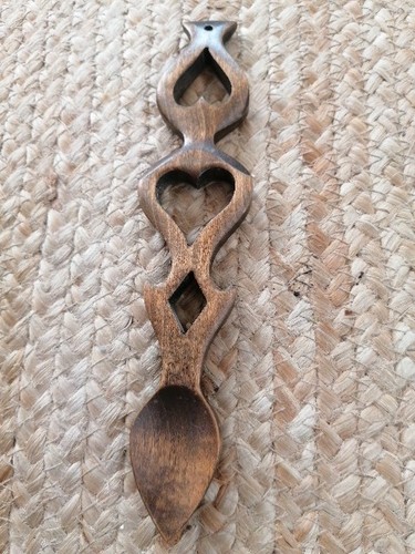 Vintage handmade carved - carved, wooden