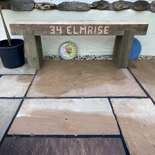 3 Seater Engraved Wooden