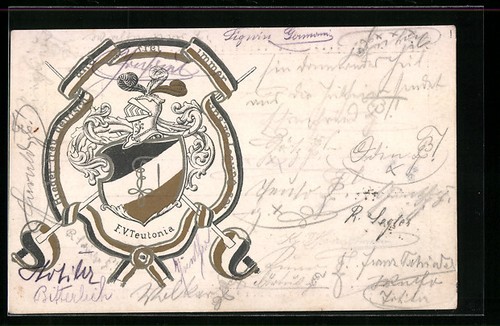 Lithograph teutonia - lithograph, f.v.