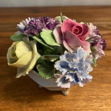Adderley Floral bouquet of roses and carnations with light blue base