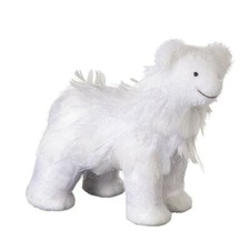 Large Cute White Feathered Christmas Polar Bear - Christmas Display