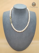 17" Long Shell Pearl Necklace