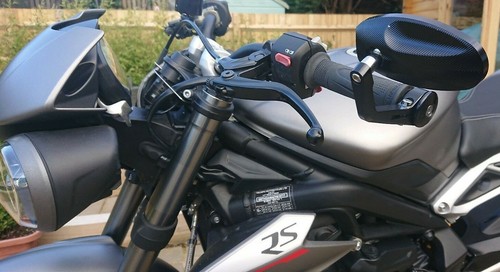 Cnc bar end mirrors - mirrors, triumph