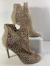 ALDO Nude Ankle boots. cut out detail. stiletto heel. open toe. size 5.5
