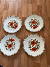 Meakin Poppy Dinner Plates