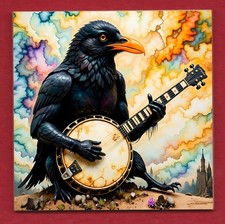 Crow with Banjo decorative