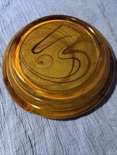 Amber Glass Swirl Pot Lid