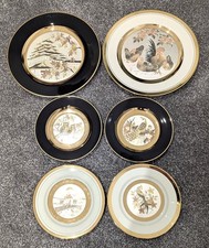 6 VINTAGE IMPERIAL CHOKIN PLATES YOSHINOBU HARA RISHO ARITA 1983 JAPAN 23cm 16cm