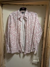 Mens Peter Werth Long Sleeve Patterned Shirt.  Size XL