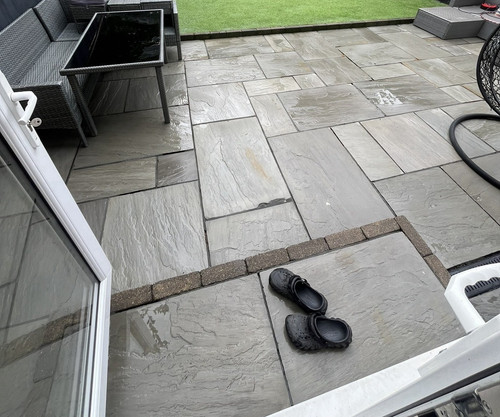 Grey sandstone patio paver - grey,