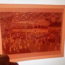 6 large negatives of station concourses and platforms