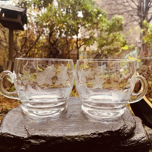Etched glass mulled wine - glass,