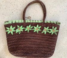 DENTS Handbag : brown woven
