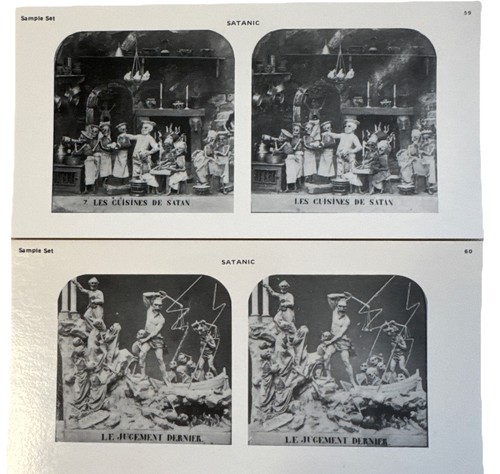 Vintage satanic stereoview - vintage,