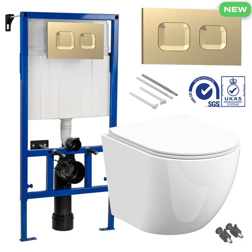 Rimless wall hung - hung, &