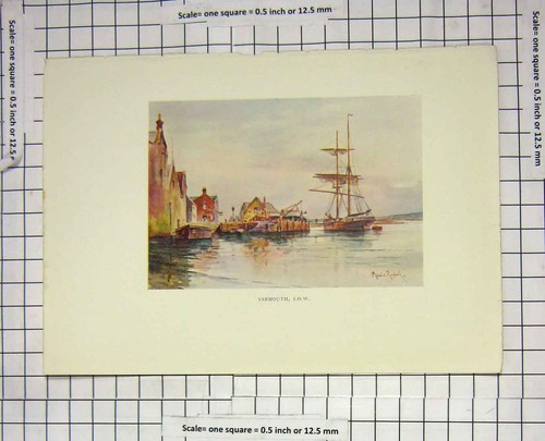 Original old antique print - original,