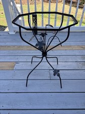Vintage Wrought Iron & Glass