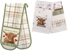 Highland cow double oven - cow,