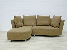 Rolf Benz compact L shape in Brown/Cream heavy woven fabric in good condition