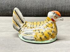 ANTIQUE EARLY STAFFORDSHIRE ENGLISH POTTERY HEN ON NEXT EGG HOLDER LID ONLY !