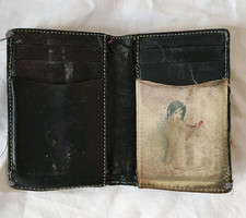 Paul Smith vintage naked lady Wallet Card Holder Black Leather