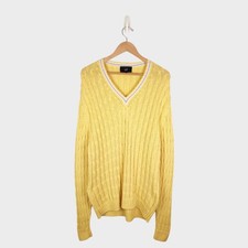 DUNHILL Men's Yellow V-Neck