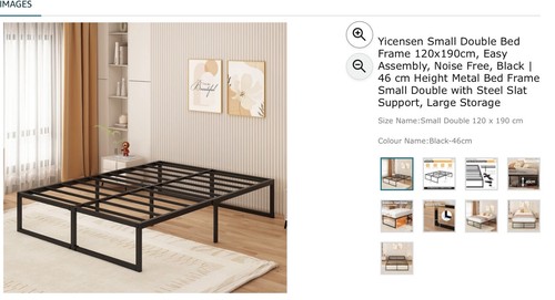 Metal bed frame - frame, for