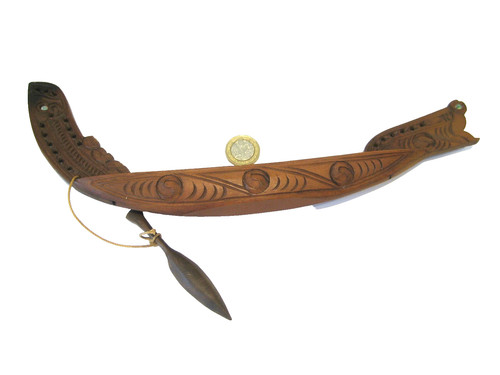 Waka wooden canoe boat - wooden,