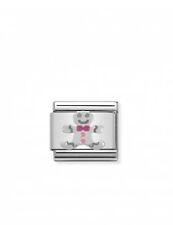 CLASSIC Nomination Style Silvershine Gingerbread Man 9mm Christmas Italian Charm
