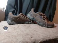 Memphis One Brown Leather Lace Up Side Zip Men Walking Shoes Size UK 7.5, EUR 41