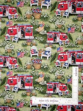 Patriotic Camper Trailer Dogs