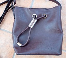 LADIES HANDBAG - MARKS AND SPENCER - BROWN - USED 