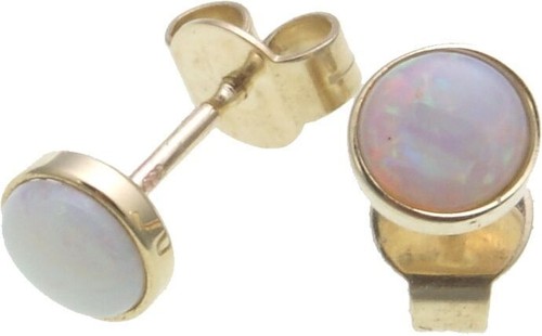 Earrings real opal gold - , 585