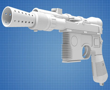DL-44 Hans Solo blaster  1:1 3D Print Replica Prop  Star Wars Cosplay