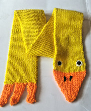 Hand Knitted Novelty Kids Scarf  - Duck