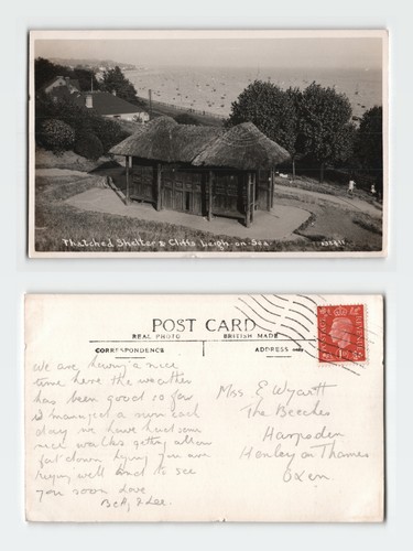 Vintage rppc postcard thatched - rppc,