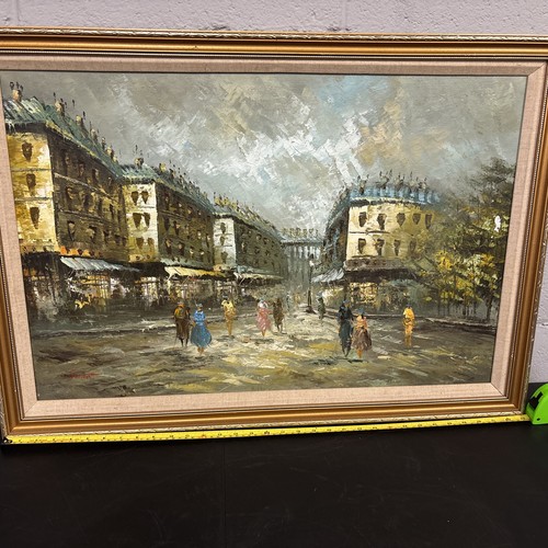 Burnett signed oil canvas - on,