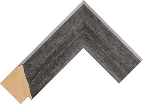50mm wide black scoop wood - black,