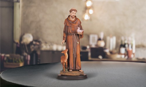 Saint francis with - 5"h,