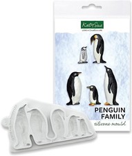 Katy Sue Penguin Family Christmas Mould Mold Sugarcraft Cake