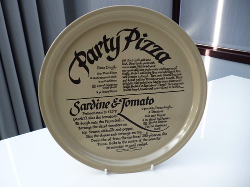 Pizza party plate - plate, stoneware